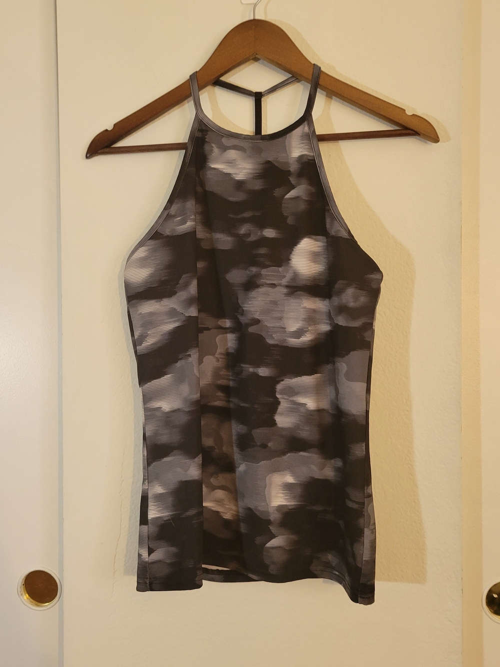 Champion Anna Kaiser Women's Gray & Charcoal Abstract High-Neck Tank